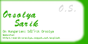 orsolya sarik business card